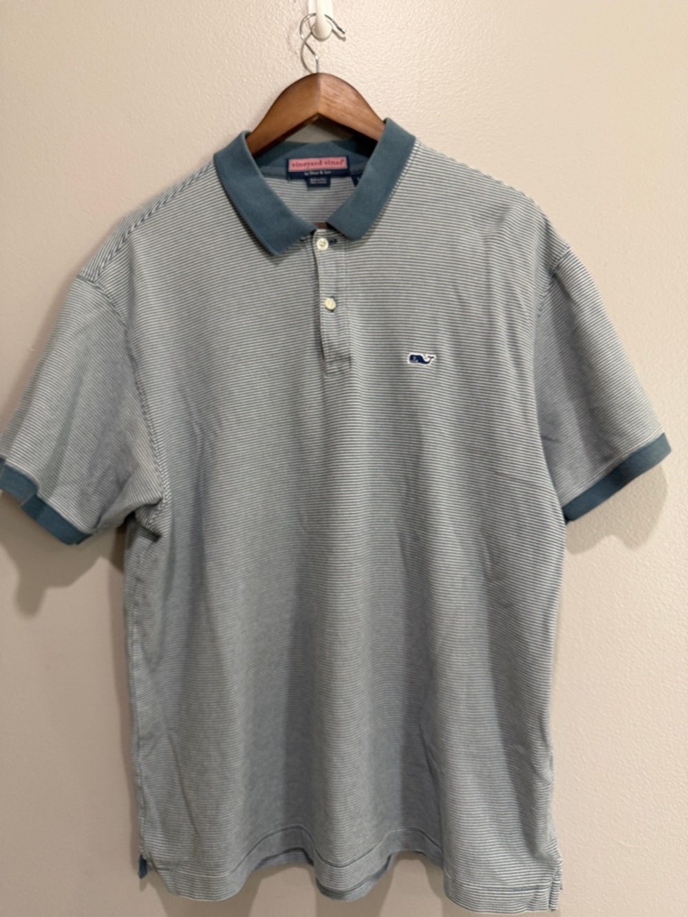 Vineyard Vines by Shep & Ian Blue Striped Men’s Polo size L